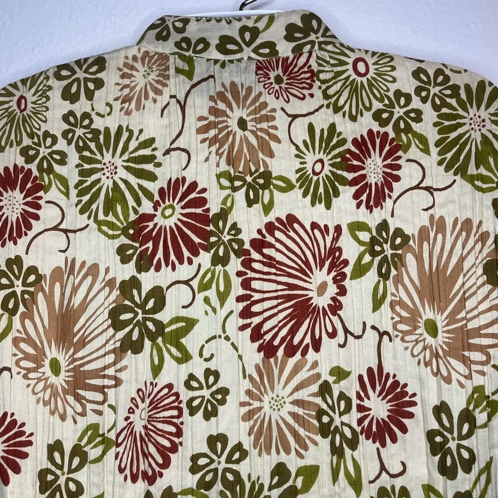 Keren Hart Button Front Floral Embroidered Top – Size M - Picture 4 of 7